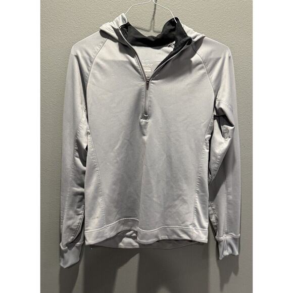 Nike Dri-Fit 1/4 Zip Hooded Pullover Women’s M Gray - Picture 1 of 5